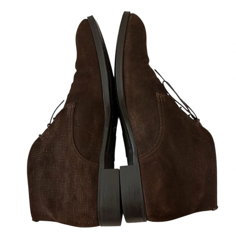 Santoni | Brown lace up chukka boot shoes